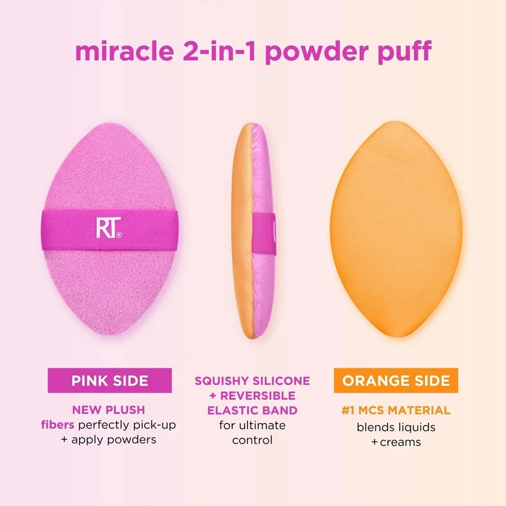 BNIB Real Techniques Miracle 2-in-1 Dual Sided Powder Puff
